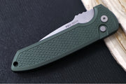 Pro Tech Rockeye Auto - Green Carbide Textured Anodized Aluminum Handle / Stonewashed Magnacut Blade / Blasted Hardware and Clip LG3105-GREEN - Northwest Knives