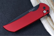 Pro Tech Mordax Limited - Drop Point / Black DLC Magnacut Blade / Red Anodized Aluminum Handle / Black Lip Pearl Button MX103-LTDRED - Northwest Knives