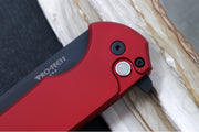 Pro Tech Mordax Limited - Drop Point / Black DLC Magnacut Blade / Red Anodized Aluminum Handle / Black Lip Pearl Button MX103-LTDRED - Northwest Knives