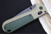 Benchmade 431SBK-1 Redoubt - Partial Serrated Tanto Blade / Cobalt Cerakote Finished Blade / Ranger & Forest Green Grivory Handle - Northwest Knives