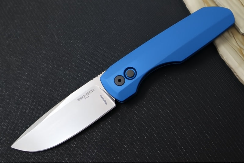 Pro Tech Vero Synapse Auto - Blue Anodized Aluminum Handle / Black DLC Finish / CPM-MagnaMax Steel / DLC Machined Titanium Clip VERO2101-BlueMM
