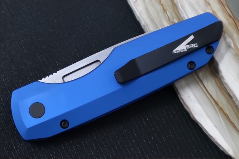 Pro Tech Vero Synapse Auto - Blue Anodized Aluminum Handle / Black DLC Finish / CPM-MagnaMax Steel / DLC Machined Titanium Clip VERO2101-BlueMM