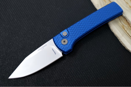 Pro Tech Chaves Scapegoat Compact - Blue Carbide Textured Anodized Aluminum Handle / Clip Point Blade / CPM-MagnaMax Steel / Stonewashed Finish RCS1106 - Northwest Knives