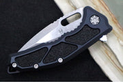 Heretic Knives Medusa Manual Flipper - Tanto Blade / CPM-Magnacut Steel / Black Anodized Aluminum Handle with Black Grip-Tape Inlays / Battleworn Finished Blade and Hardware H009-5A - Northwest Knives