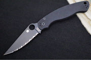 Spyderco Military 2 - CPM-S30V Steel / Black Blade with Full Serrate / Black G-10 Handle C36GSBK2 - Northwest Knives
