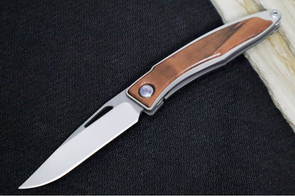 Chris Reeve Knives Mnandi Gentleman's Knife - Macassar Wood Inlay / CPM-Magnacut Steel (A6)