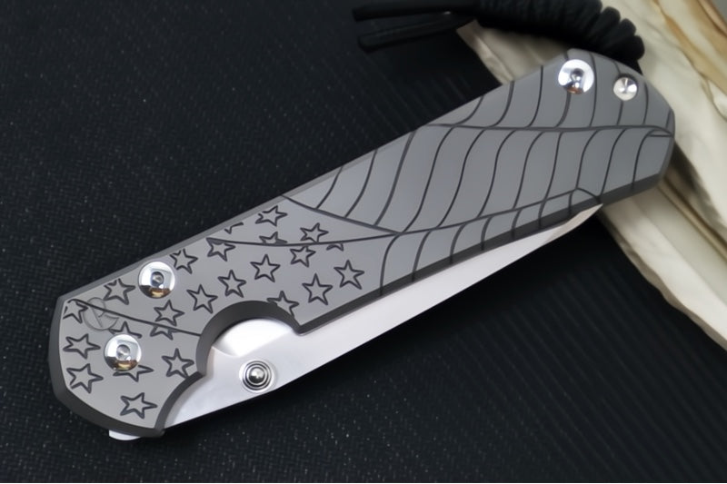 Chris Reeve Knives Large Sebenza 31 CGG "Forever Flag" - Insingo Blade / Magnacut Steel / Titanium Handle L31-1508