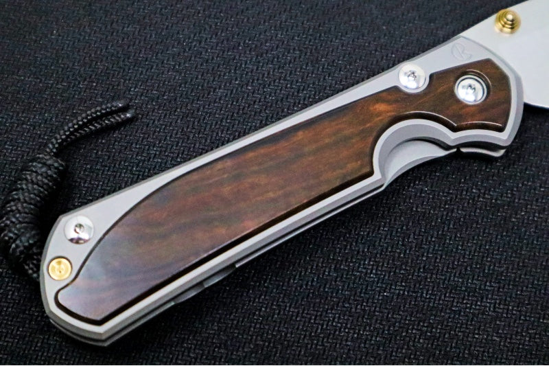 Chris Reeve Large Sebenza 31 LEFT HAND - Insingo Blade / Macassar Ebony Inlay / CPM-Magnacut Steel (A1)