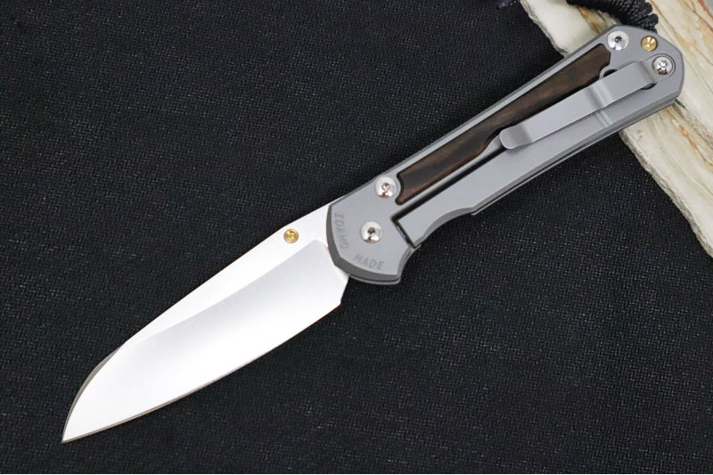 Chris Reeve Large Sebenza 31 LEFT HAND - Insingo Blade / Macassar Ebony Inlay / CPM-Magnacut Steel (A1) L31-1129 - Northwest Knives
