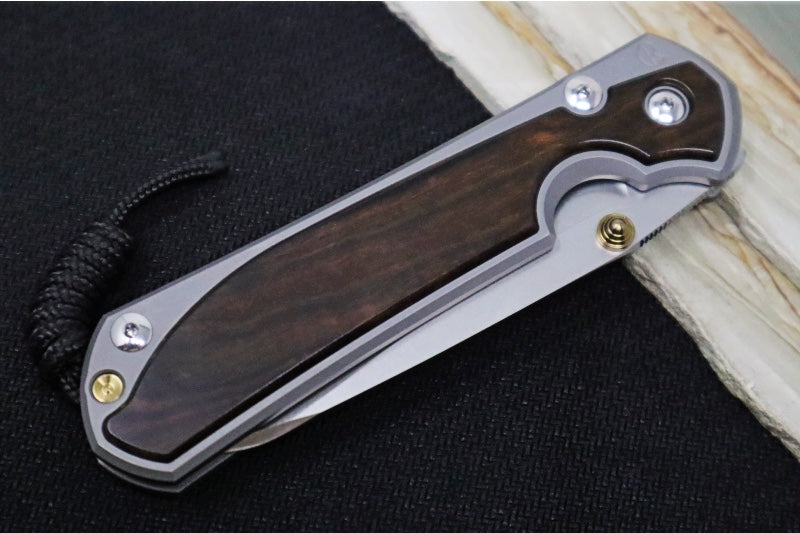 Chris Reeve Large Sebenza 31 LEFT HAND - Insingo Blade / Macassar Ebony Inlay / CPM-Magnacut Steel (A1) L31-1129