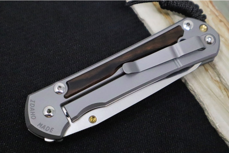 Chris Reeve Large Sebenza 31 LEFT HAND - Insingo Blade / Macassar Ebony Inlay / CPM-Magnacut Steel (A1) L31-1129