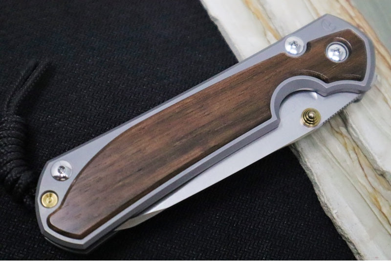 Chris Reeve Large Sebenza 31 LEFT HAND - Insingo Blade / Macassar Ebony Inlay / CPM-Magnacut Steel (A2)