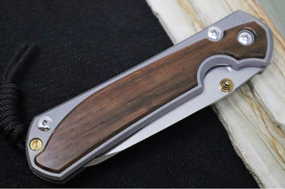 Chris Reeve Large Sebenza 31 LEFT HAND - Insingo Blade / Macassar Ebony Inlay / CPM-Magnacut Steel (A2)