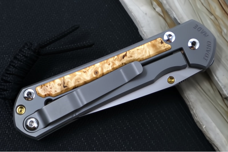 Chris Reeve Knives Small Sebenza 31 - Tanto / Box Elder Inlay / CPM-Magnacut Steel S31-1132 (A3)