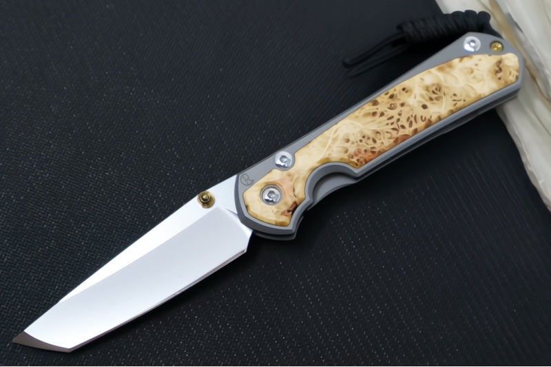 Chris Reeve Knives Small Sebenza 31 - Tanto / Box Elder Inlay / CPM-Magnacut Steel S31-1132 (A2)