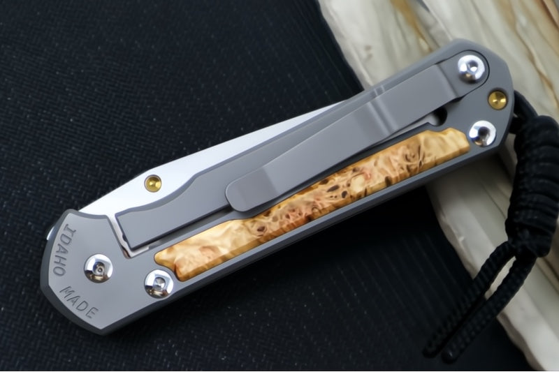 Chris Reeve Knives Small Sebenza 31 - Tanto / Box Elder Inlay / CPM-Magnacut Steel S31-1132 (A2)