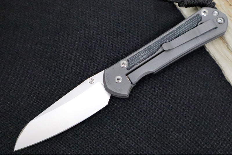 Chris Reeve Knives Large Sebenza 31 Left Handed - Insingo Blade / Black Canvas Micarta L31-1221