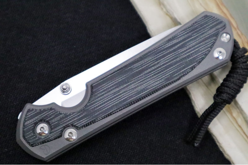 Chris Reeve Knives Large Sebenza 31 Left Handed - Insingo Blade / Black Canvas Micarta L31-1221