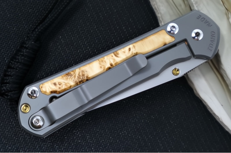 Chris Reeve Knives Small Sebenza 31 - Tanto / Box Elder Inlay / CPM-Magnacut Steel S31-1132 (A1)