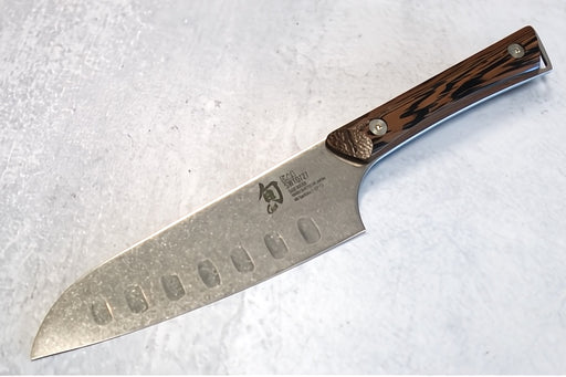 Shun Kanso - 5.5" Santoku Knife - AUS10A High-Carbon Vanadium Stainless Steel with Heritage finish - Tagayasan Handle with Stainless Steel Rivets - Made in Seki City, Japan - Northwest Knives