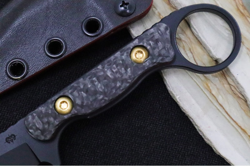 Toor Knives Jank Shank Heavy Metal - Midnight Black KG Gunkote Finished Blade / CPM-M4 Steel / Carbon Fiber & Sanguis Red G10 Handle / Kydex Sheath