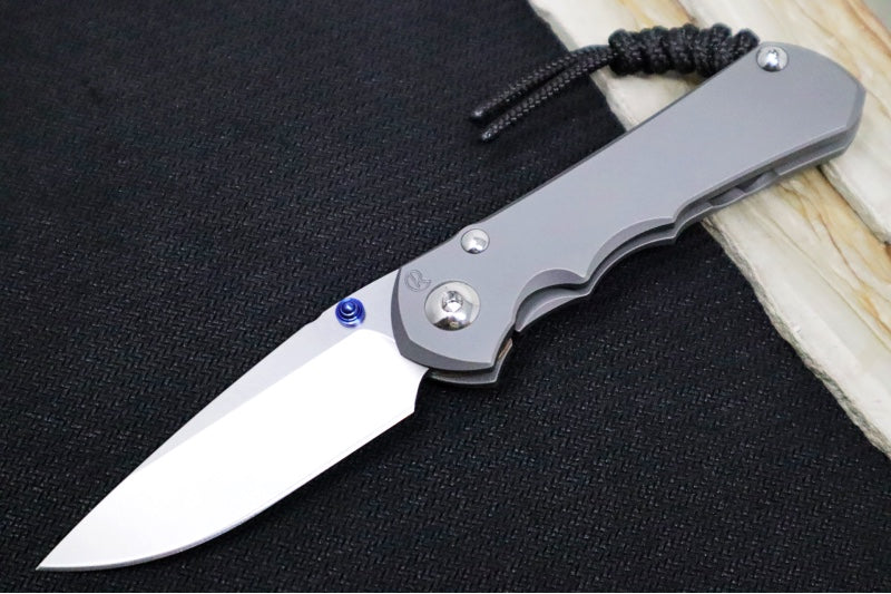 Chris Reeve Knives Small Inkosi Glass Blasted - Drop Point / CPM-Magnacut Steel / Glass Blasted Titanium Handle SIN-1108 - Northwest Knives