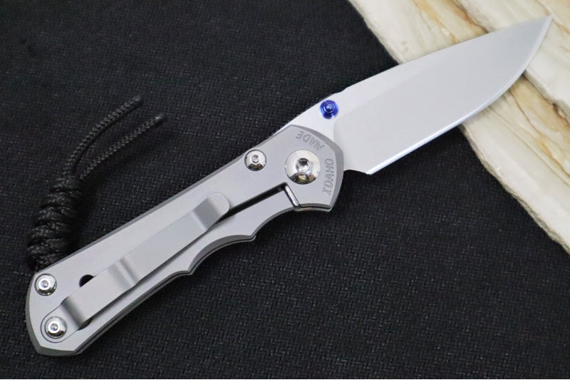 Chris Reeve Knives Small Inkosi Glass Blasted - Drop Point / CPM-Magnacut Steel / Glass Blasted Titanium Handle SIN-1108 - Northwest Knives