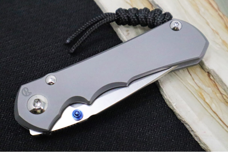 Chris Reeve Knives Small Inkosi Glass Blasted - Drop Point / CPM-Magnacut Steel / Glass Blasted Titanium Handle SIN-1108 - Northwest Knives