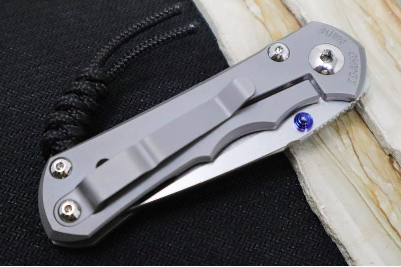 Chris Reeve Knives Small Inkosi Glass Blasted - Drop Point / CPM-Magnacut Steel / Glass Blasted Titanium Handle SIN-1108