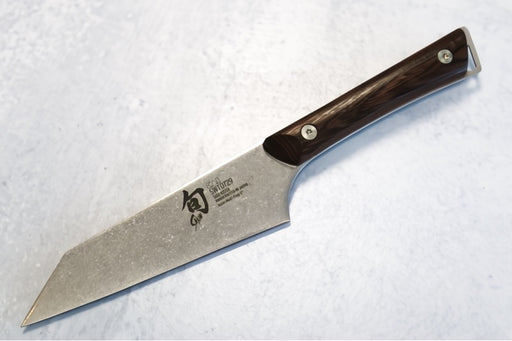 Shun Kanso - 5" Asian Multi-Prep Knife - AUS10A High-Carbon Vanadium Stainless Steel with Heritage finish - Tagayasan Handle with Stainless Steel Rivets - Made in Seki City, Japan - Northwest Knives