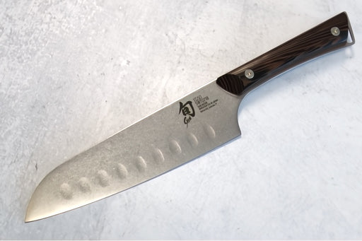 Shun Kanso - 7" Santoku Knife - AUS10A High-Carbon Vanadium Stainless Steel with Heritage finish - Tagayasan Handle with Stainless Steel Rivets - Made in Seki City, Japan - Northwest Knives