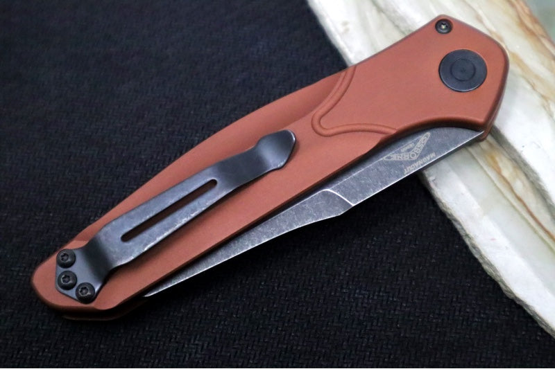 Benchmade 9400BK-03 Osborne Auto - CPM-Magnacut steel / Blackwash Finished Blade / Burnt Copper Anodized Aluminum Handle - Northwest Knives