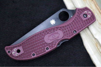 Spyderco Stretch 2 XL Lightweight SPRINT RUN - Burgundy FRN Handle / Black Blade / PD1 Steel - C258BGBKP