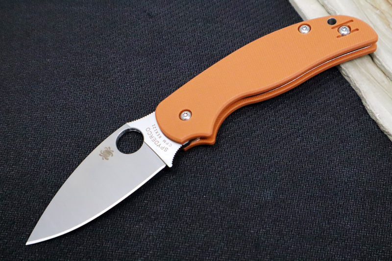 Spyderco Sage 5 - Orange G-10 Handle / Satin Finish / CPM-REX121 Steel - C123GBORP - Northwest Knives