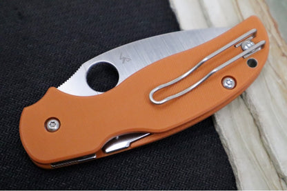 Spyderco Sage 5 - Orange G-10 Handle / Satin Finish / CPM-REX121 Steel - C123GBORP