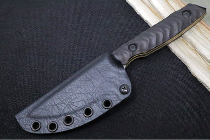 Toor Knives Field 3.0 Classic Stone - Stonewash Finished Blade / CPM-154 Steel / Ebony Dynamic Fluting Handle / Kydex Sheath