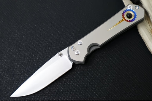 Chris Reeve Knives Large Sebenza 31 Unique Graphics #2839- Drop Point Blade / Magnacut Steel / Titanium Handle / Onyx Cabochon L31-1408-0796 - Northwest Knives