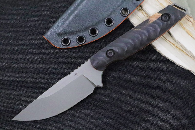 Toor Knives Field 3.0 Spanish Moss - Spanish Moss KG Gunkote Finished Blade / CPM-3V Steel / Black G-10 Handle / Kydex Sheath