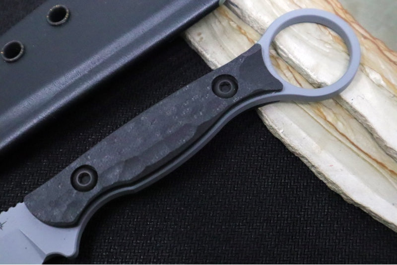 Toor Knives Serpent S Phantom Grey - Phantom Grey KG Gunkote Blade / CPM-M4 Steel / Black G-10 Handle / Kydex Sheath