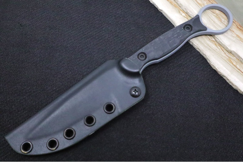 Toor Knives Serpent S Phantom Grey - Phantom Grey KG Gunkote Blade / CPM-M4 Steel / Black G-10 Handle / Kydex Sheath