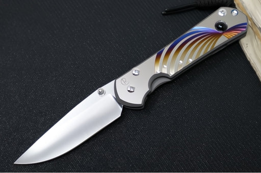 Chris Reeve Knives Large Sebenza 31 Unique Graphics #2845 - Drop Point Blade / Magnacut Steel / Titanium Handle / Onyx Cabochon L31-1408-0796 - Northwest Knives