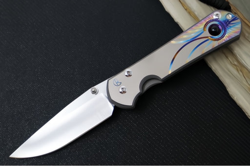 Chris Reeve Knives Large Sebenza 31 Unique Graphics #2847 - Drop Point Blade / Magnacut Steel / Titanium Handle / Onyx Cabochon L31-1408-0796 - Northwest Knives