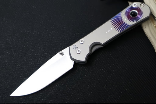 Chris Reeve Knives Large Sebenza 31 Unique Graphics #2848 - Drop Point Blade / Magnacut Steel / Titanium Handle / Onyx Cabochon L31-1408-0796 - Northwest Knives