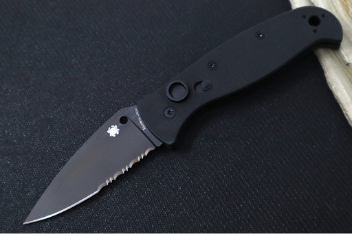 Garage Sale Spyderco Autonomy 2 - Black G-10 Handle / Black LC200N Blade with Partial Serrated Blade - C165GPSBBK2 - Northwest Knives