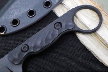 Toor Knives Jank Shank S Socom Black  - Socom Black KG Gunkote Finished Blade / CPM-M4 Steel / Black G10 Handle / Kydex Sheath