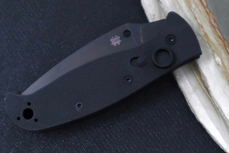 Garage Sale Spyderco Autonomy 2 - Black G-10 Handle / Black LC200N Blade with Partial Serrated Blade - C165GPSBBK2