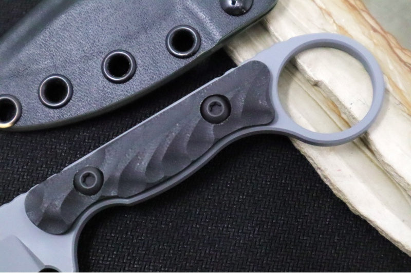 Toor Knives Jank Shank S Phantom Grey  - Phantom Grey KG Gunkote Finished Blade / CPM-M4 Steel / Black G10 Handle / Kydex Sheath