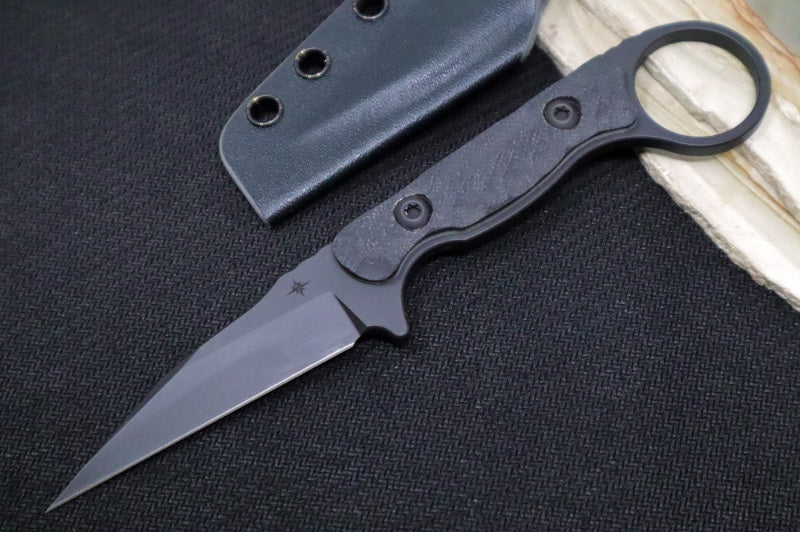 Toor Knives Jank Shank W Socom Black  - Socom Black KG Gunkote Finished Blade / CPM-M4 Steel / Black G10 Handle / Kydex Sheath