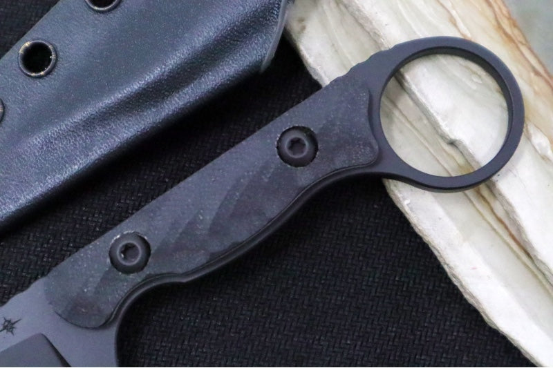 Toor Knives Jank Shank W Socom Black  - Socom Black KG Gunkote Finished Blade / CPM-M4 Steel / Black G10 Handle / Kydex Sheath