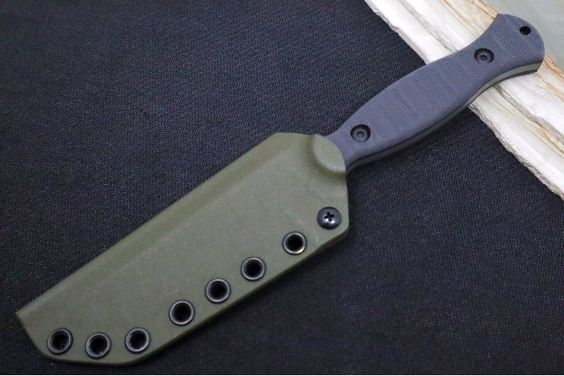 Toor Knives Overlord Woodland  - Woodland Green KG Gunkote Finished Blade / CPM-154 Steel / Black G10 Handle / Kydex Sheath